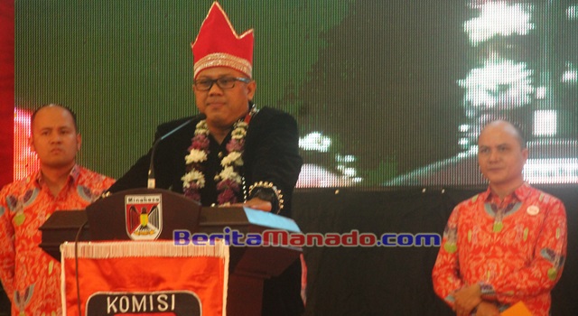 Ketua KPU RI Arief Budiman saat memberikna sambutan