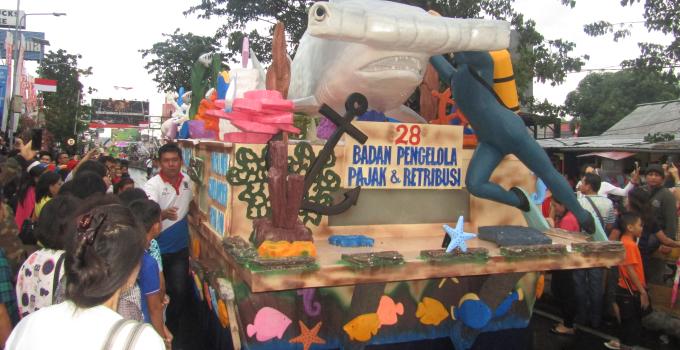 Karnaval Manado Fiesta, Sabtu (2/9/2017), mulai dari Boulevard II dan selesai di GodBless Park Boulevard I