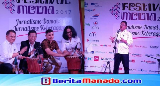 Pembukaan Festival Media 2017 dihadiri Menkominfo Rudiantara.