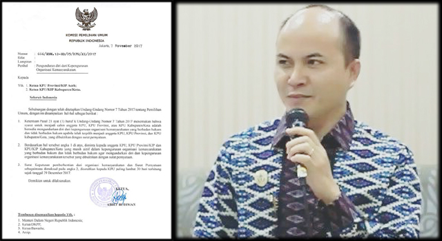 Surat dari KPU RI dan Ketua DPD GAKI Sulut Meidy Tinangon. (Foto:IST)