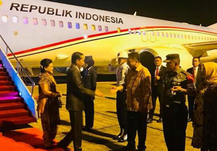 Olly Dondokambey sambut Jokowi di Bandara Samrat