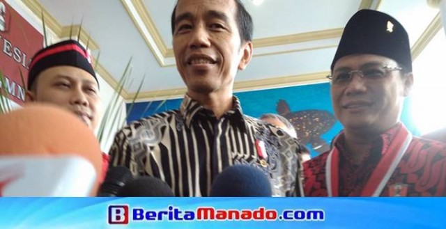 Presiden Jokowi saat berada Grha Gubernuran Sulawesi Utara