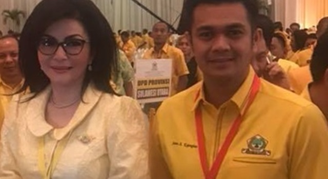 James Arthur Kojongian bersama Ketua DPD I Partai Golkar Sulut Christiany Eugenia Paruntu. (Foto:IST)