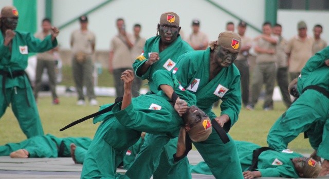 Salah satu teknik beladiri Yongmoodoo yang diperagakan 