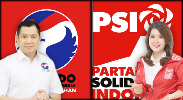Ketua Umum Partai Perindo Hary Tanoesoedibjo dan Ketua Umum PSI Grace Natalie