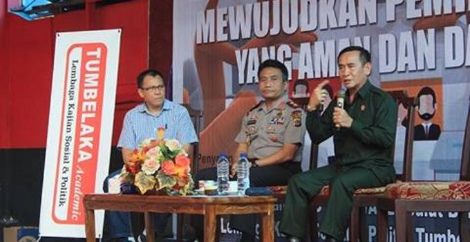 Ferdinand Mewengkang bersama Kapolda Bambang Waskito dan Akademisi Unsrat Ivan Kaunang