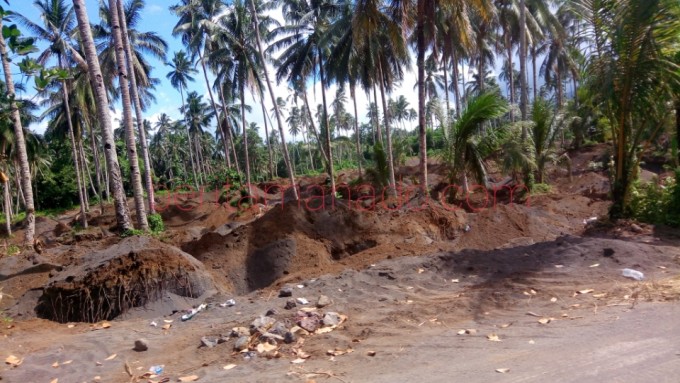 Salah satu lokasi galian pasir di Kecamatan Ranowulu
