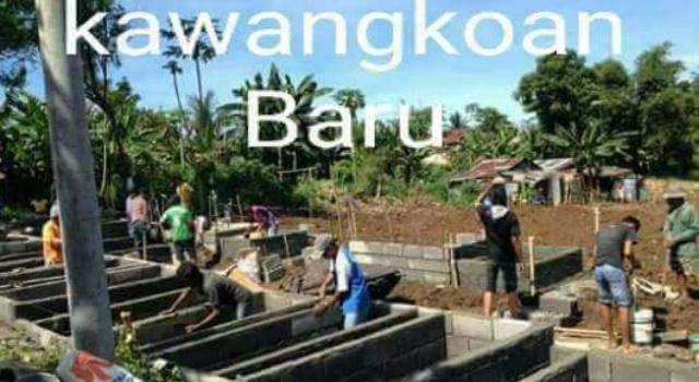 Foto kondisi pembangunan lokasi kuburan diduga berada di Desa Kawangkoan Baru.