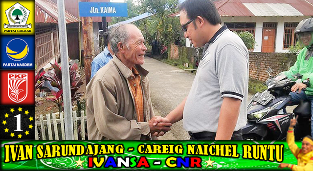 Careig Naichel Runtu saat berjumpa dengan seorang Lansia. (Foto:IST)