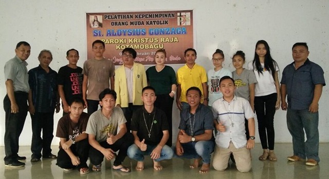 Pemuda Katolik  Komda Sulut dan Pengurus Pemuda Katolik Komcab Kotamobagu. (Foto:IST)