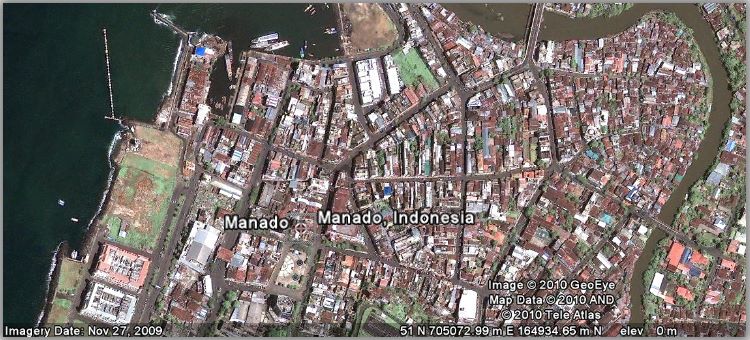 Bagian wilayah Kota Manado.