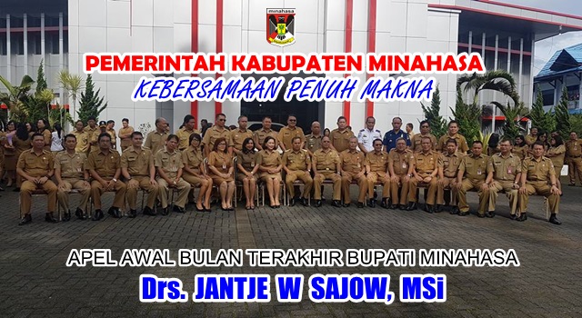 Bupati Minahasa Jantje Wowiling Sajow bersama jajaran Pemkab Minahasa. (Foto:IST)