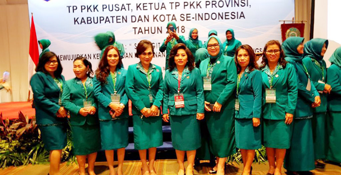 Khouni saat hadir di Rakor TP PKK se-Indonesia