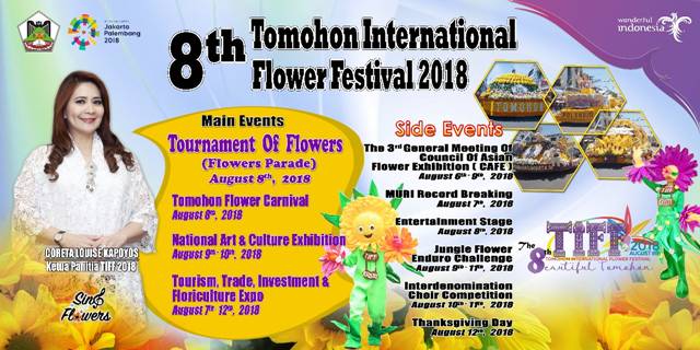 Agenda Tomohon International Flower Festival TIFF 2018