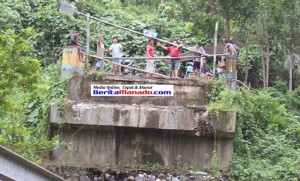 Berita Foto: Jembatan Putus Kuwil Kawangkoan