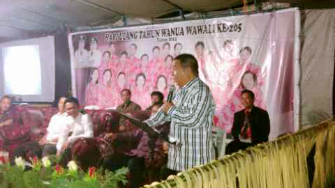 Sumendap ketika memberikan sambutan (foto beritamanado)