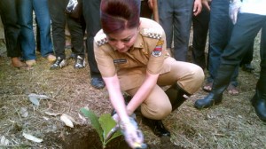 BERITA FOTO : Tetty Canangkan Penanaman 1 Miliar Pohon