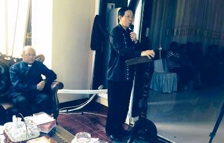 Walikota Manado, GS Vicky Lumentut ketika menyampaikan sambutan penghiburan