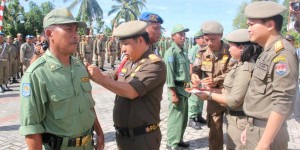Siap Amankan Pemilu, Pemkab Mitra Gelar Apel Siaga Satpol PP dan Satlimas