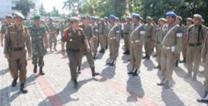 Siap Amankan Pemilu, Pemkab Mitra Gelar Apel Siaga Satpol PP dan Satlimas