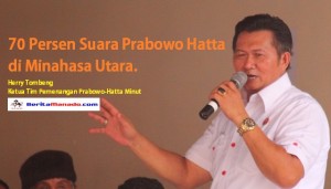 70 Persen Suara Prabowo Hatta di Minahasa Utara
