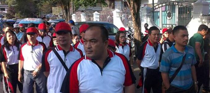 Jalan sehat ini sendiri digelar di daerah sekitar lapangan Tikala Manado