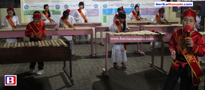 BERITA FOTO: Latihan Pemantapan Kolintang Cilik Minut 10 Kolintang Cilik Minahasa Utara saat latihan sebelum akan tampil di Puncak Hari Anak Nasional 3