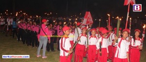 BERITA FOTO: Pawai Obor Meriahkan HUT RI di Minut (1)