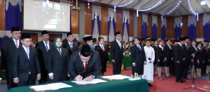 Penanda Tanganan Berita Acara Pelantikan