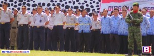 BERITA FOTO: Mereka Peserta Upacara Kemerdekaan RI di Pemkab Minut