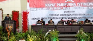 Apresiasi Kinerja DPRD Lama, Bupati Mitra: Banyak Selamat Buat Anggota DPRD 2014-2019