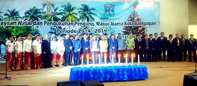 BERITA FOTO: Perayaan Natal dan Pengukuhan Pengurus Wakor Maesa Balikpapan