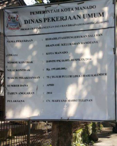 proyek drainase ranotana