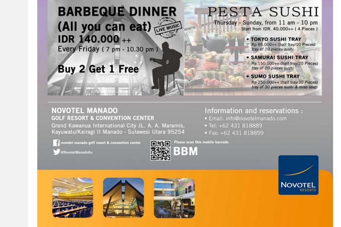 Pesta Sushi Novotel Hotel Hanya Empat Puluh Ribu