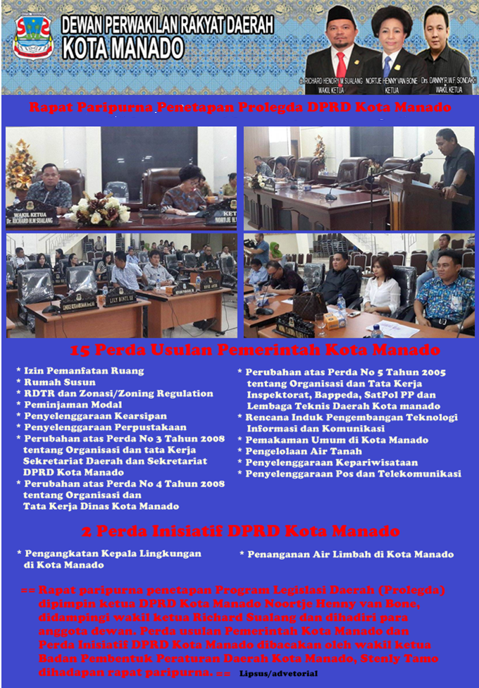 Liputan Khusus: Penetapan Prolegda DPRD Manado