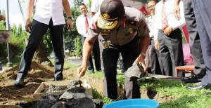 Peletakan Batu Pertama Pembangunan Kantor Kas BRI Polda Sulut
