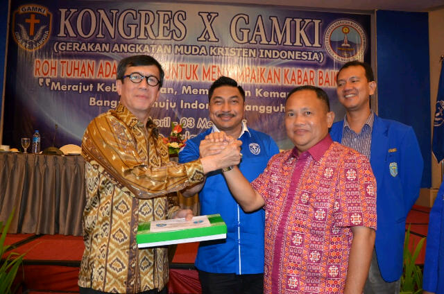 GAMKI-Djouhari-Kansil.JPG Menkumham: GAMKI Tegakkan Supremasi Hukum dan Lindungi NKRI