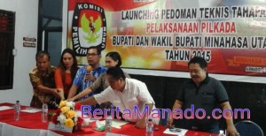 KPUD Minut Launching Tahapan Pilkada