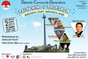 Mahasiswa Unsrat Asal Jakarta, Launching Djakarta Community Generation