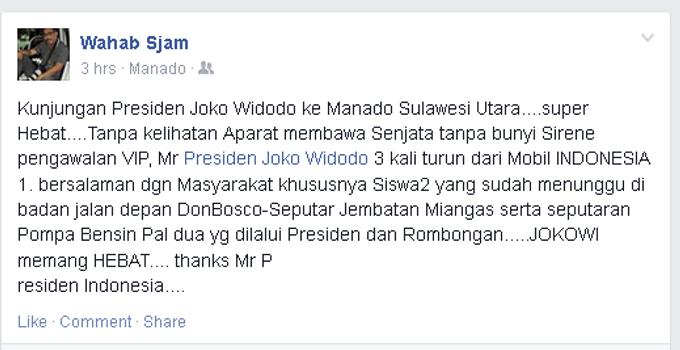 Super Hebat! Jokowi Datang Tanpa Sirene