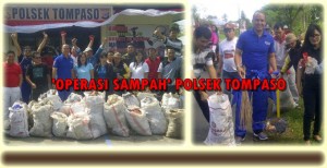 Tumanduk dan Jajaran Sapu Bersih Sampah Tompaso-Tember