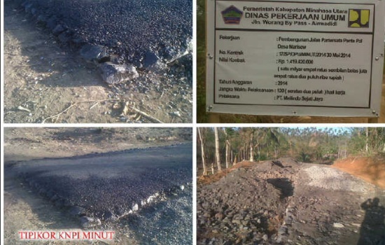 Aspal Jalan Pantai Paal Diduga Asal Jadi