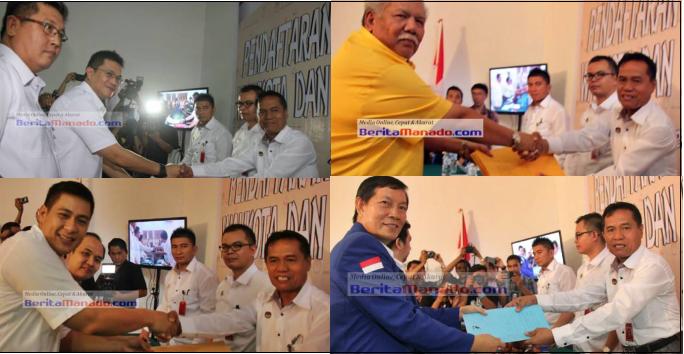Calon Wali Kota dan Wakil Walikota di KPU Manado