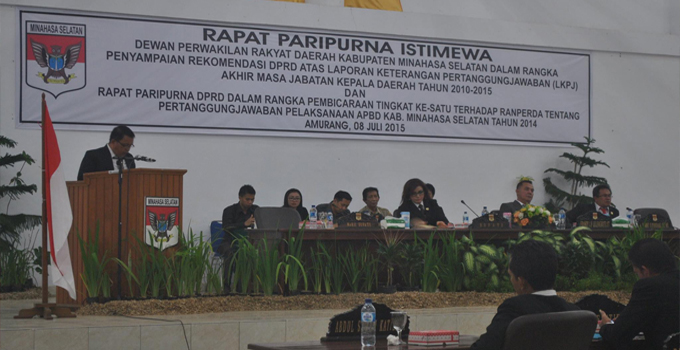 5 Fraksi DPRD Minsel Sampaikan Setuju dan Menerima LPJ APBD 2014 Dibahas