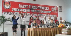 Ini Nomor Urut Kandidat Cabup-Cawabup Minut
