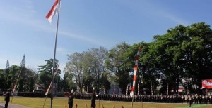 Upacara Peringatan Ke-70 Kemerdekaan RI di Polda Sulut