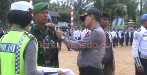 Polres Minut Gelar Pasukan Pengamanan Operasi Mantap Praja 2015