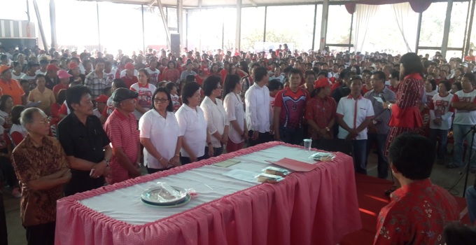 Spektakuler Ribuan Massa Menghadiri Pelantikan Tim Pemenangan SDM