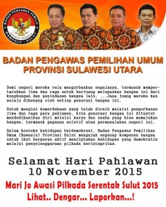 BAWASLU SULUT: Selamat Hari Pahlawan 10 November 2015