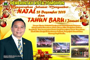 Pemkot Tomohon: Selamat Menyambut Natal 25 Desember 2015 dan Tahun Baru 1 Januari 2016